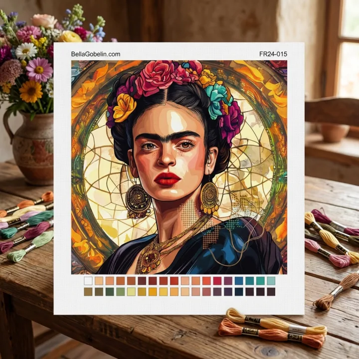 Portretul Frida Kahlo în stilul lui Alphonse Mucha. – FR24-015