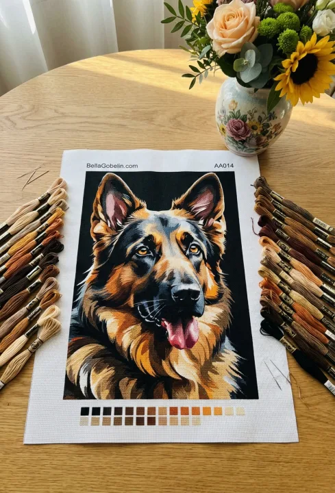 Portret de câine ciobănesc german