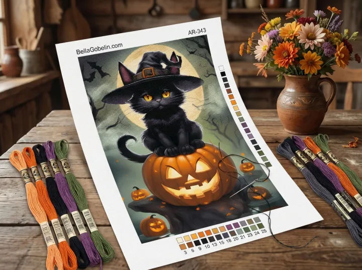 Pisica de Halloween