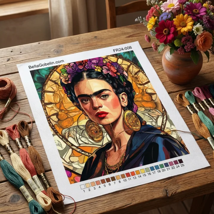 Portretul Frida Kahlo în stilul lui Alphonse Mucha. – FR24-008
