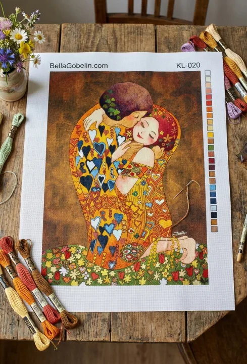 Replica Klimt în stil infantil
