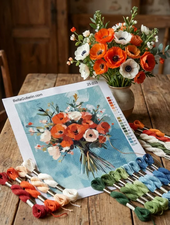 Tablou cu buchet de flori – 25-233