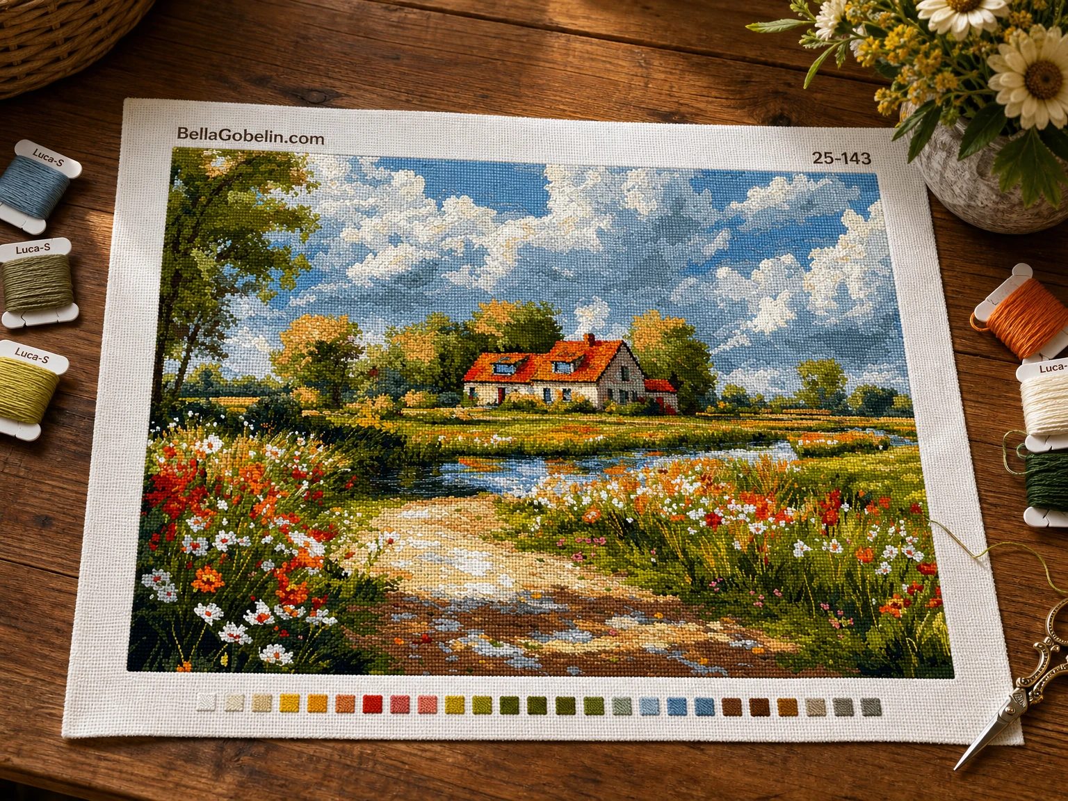 Ilustrație: Peisaj rural