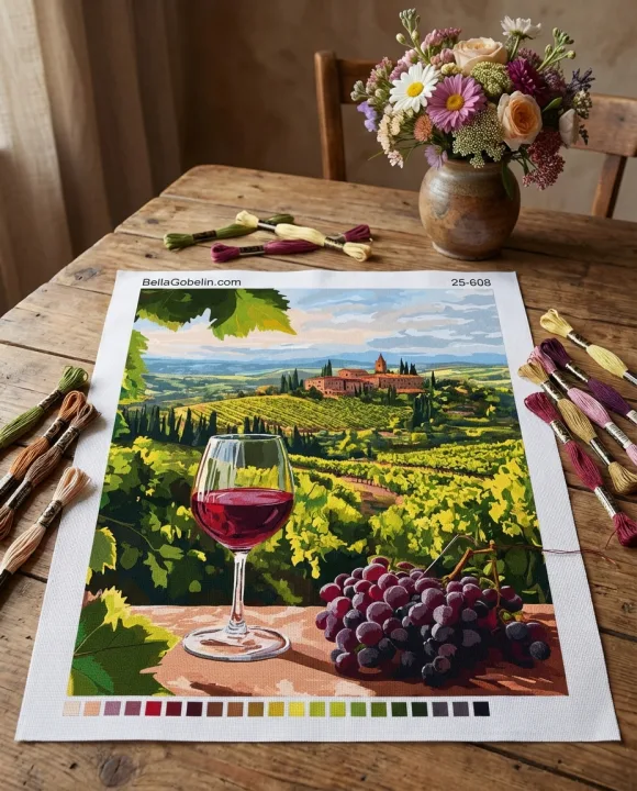 Peisaj minunat în Toscana, Chianti, Vin