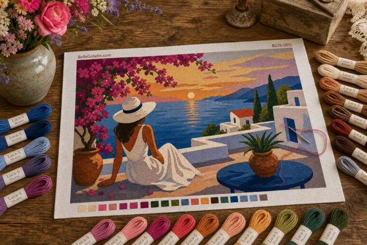 Viață de femeie mediteraneană pe terasă