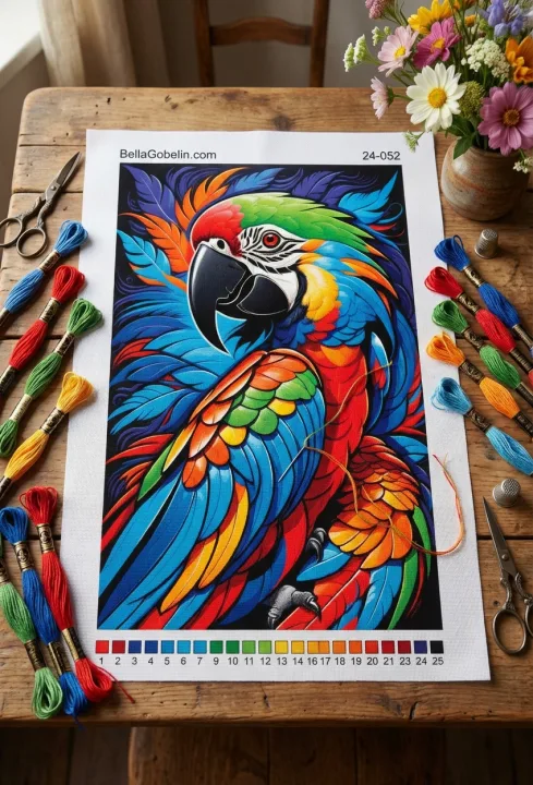 Papagal colorat