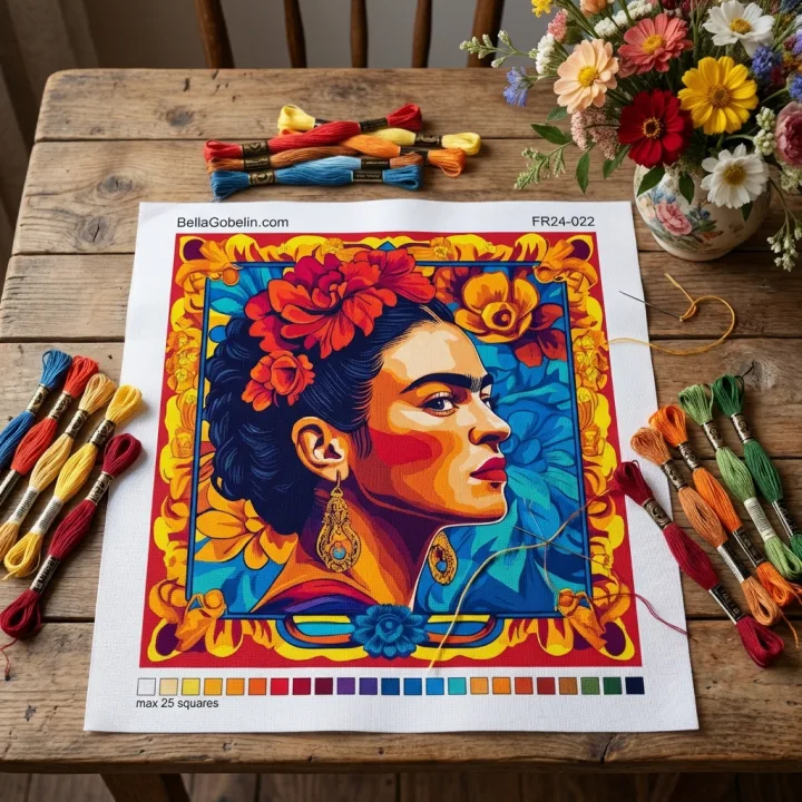 Portretul Frida Kahlo în stilul lui Alphonse Mucha. – FR24-022