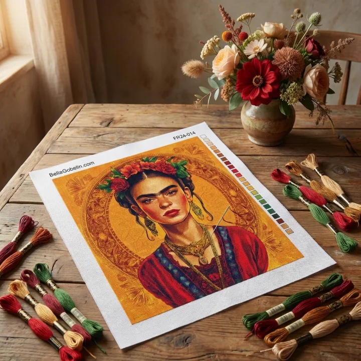 Portretul Frida Kahlo în stilul lui Alphonse Mucha. – FR24-014