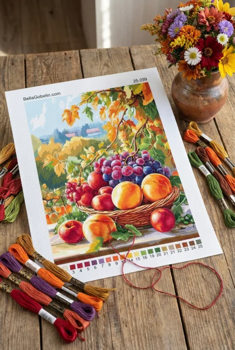 Coș cu fructe natură moartă – 25-239