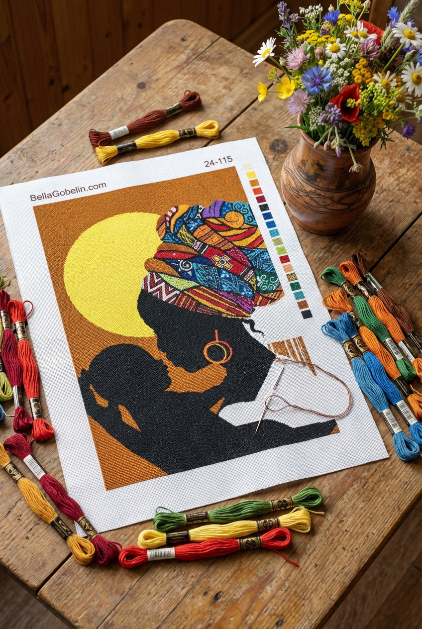 Doamnă africană cu un bebeluș