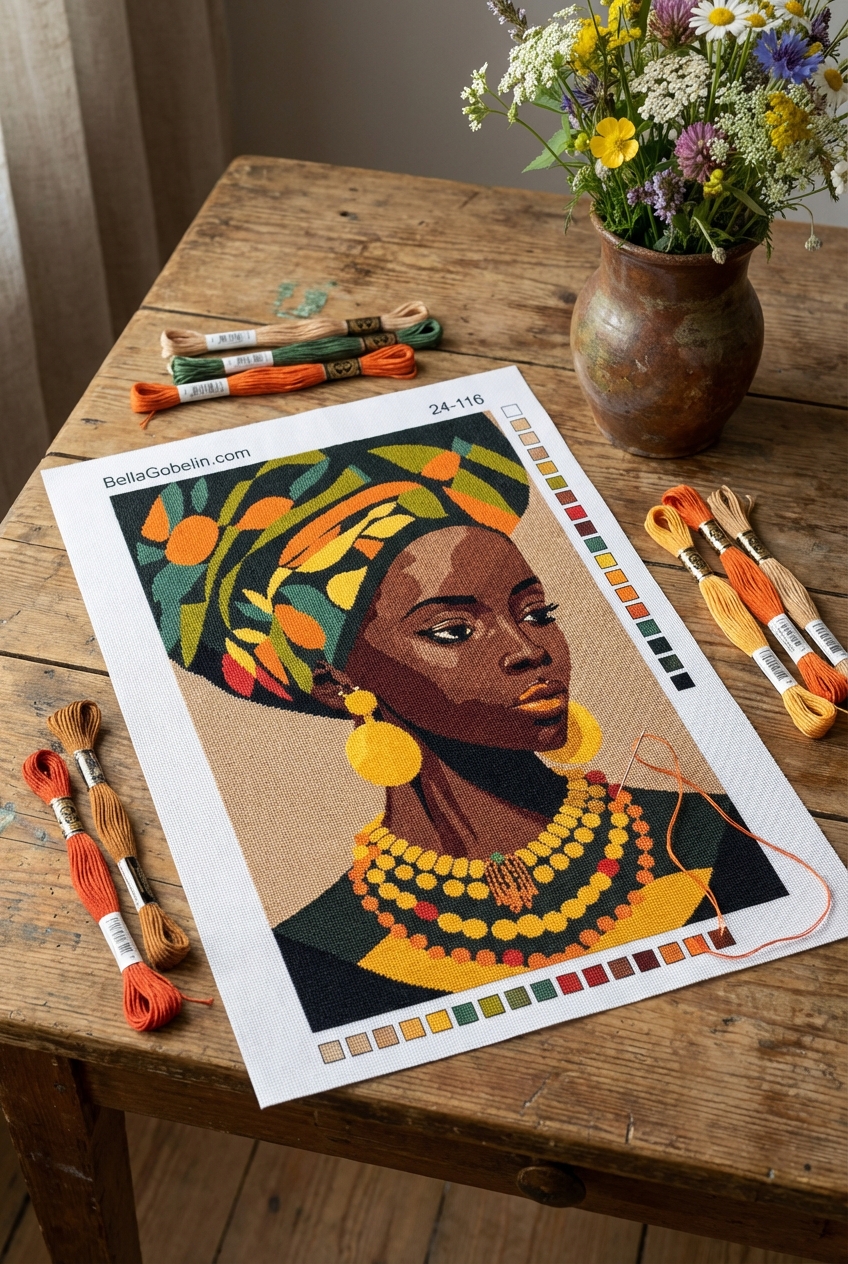 Portretul unei doamne afro