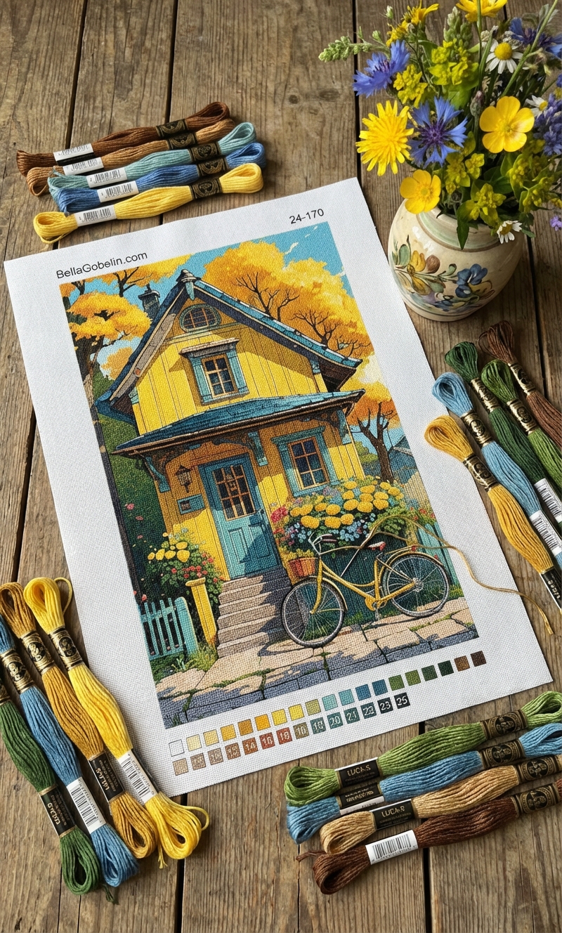 Căsuța romantică galbenă