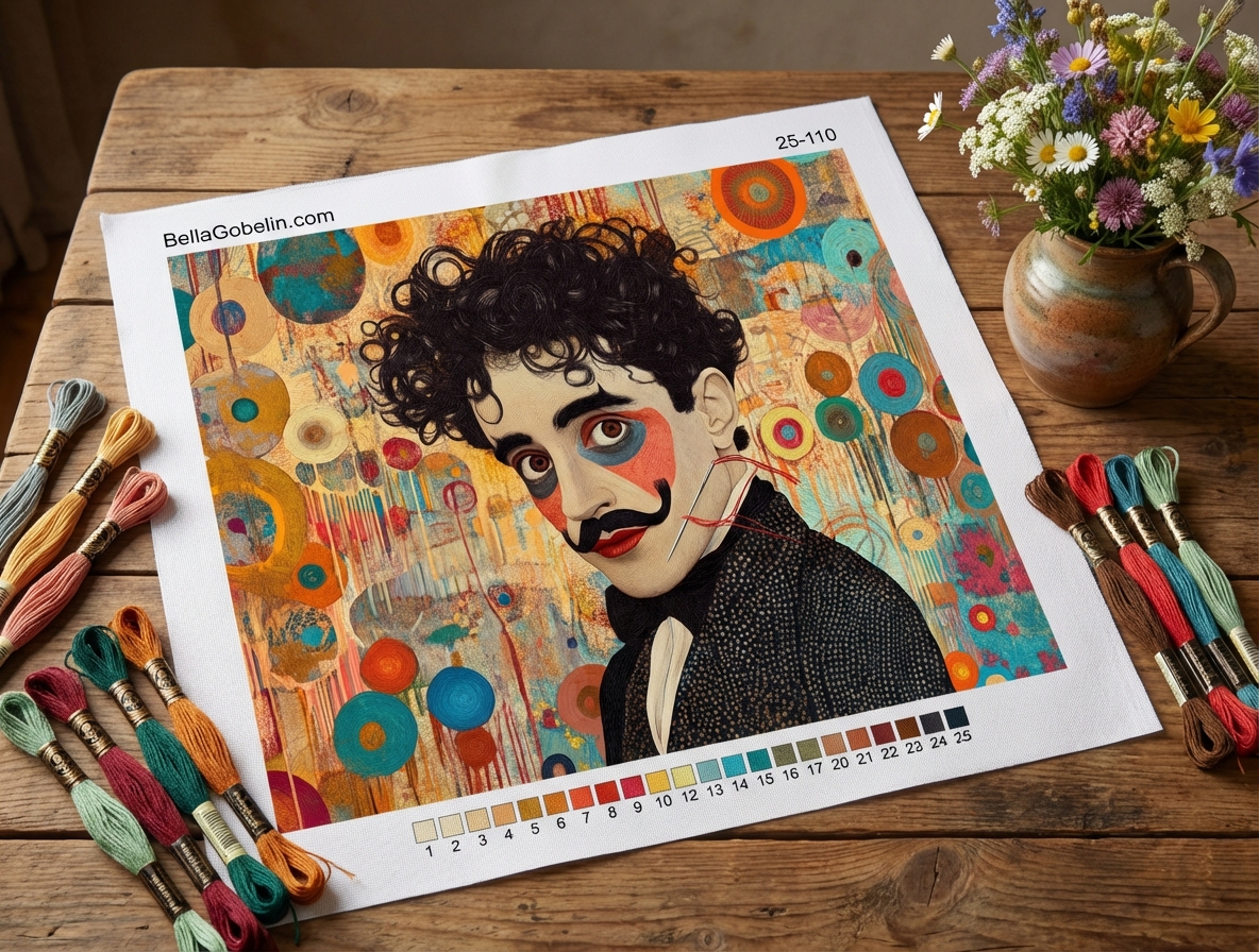 Portret Chaplin în stil Klimt – 25-110