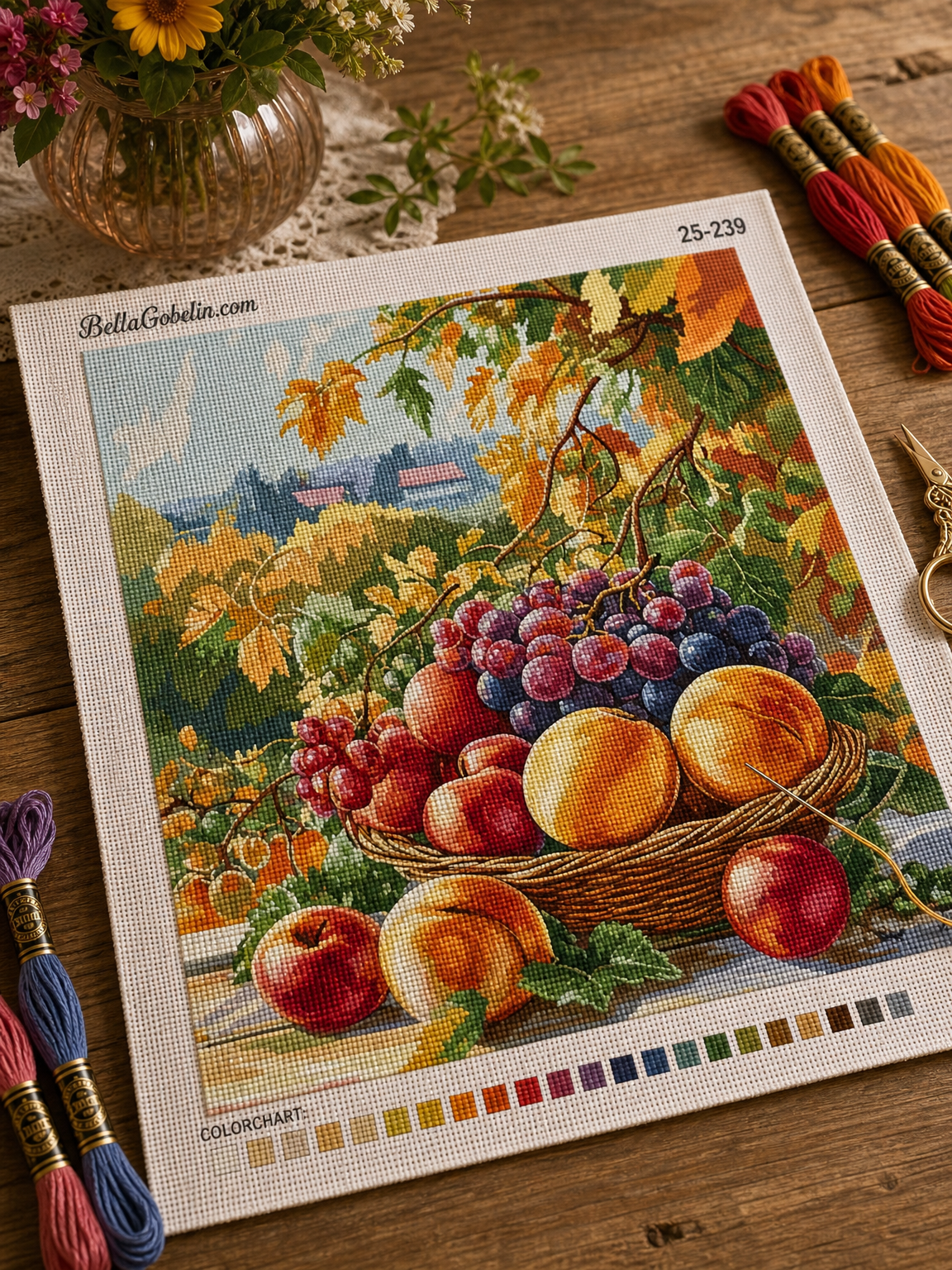 Coș cu fructe natură moartă – 25-239