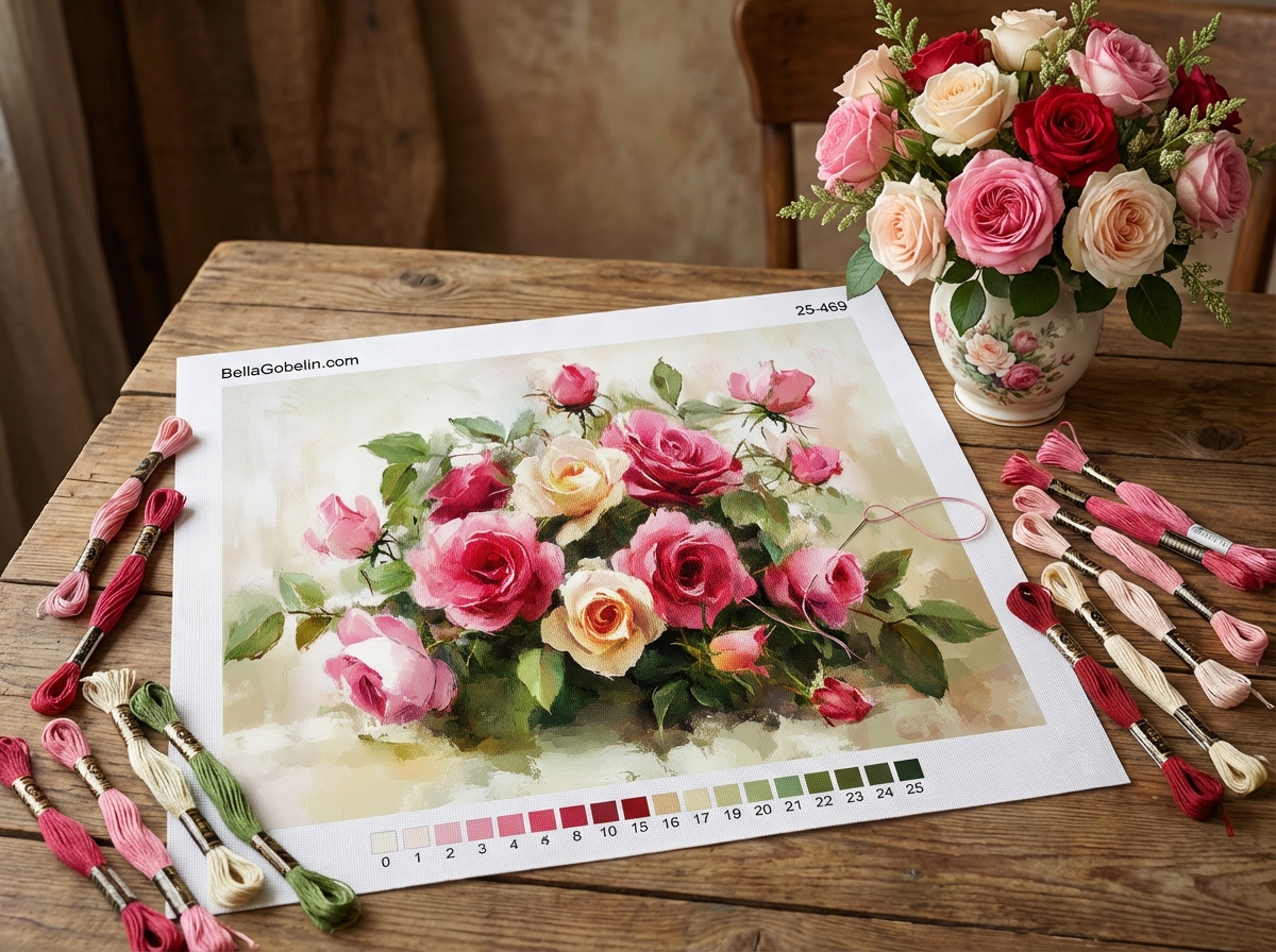 Buchet de trandafiri colorat