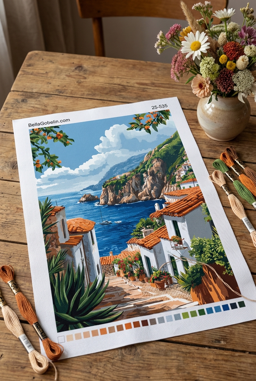 Oraș mediteranean la malul mării – 25-535