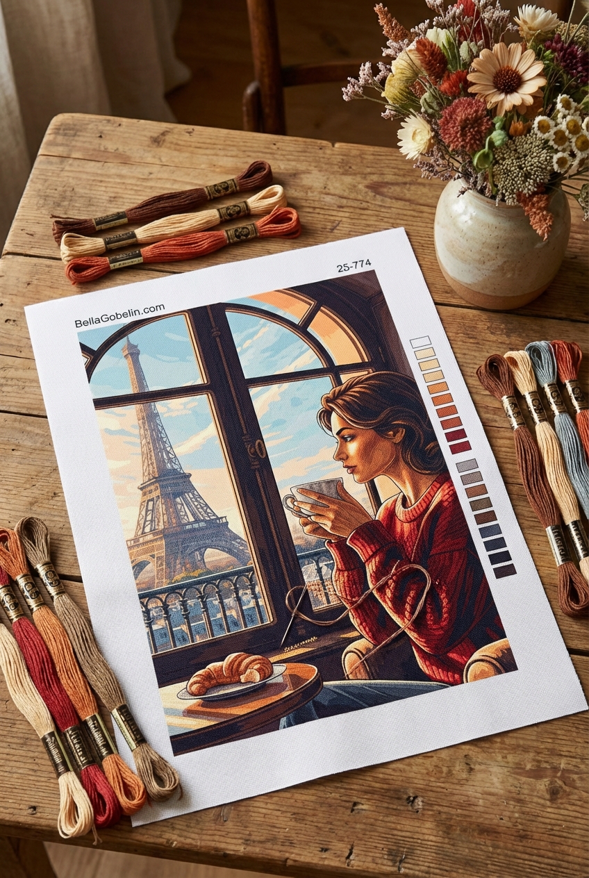 Portret cu cafea la Turnul Eiffel