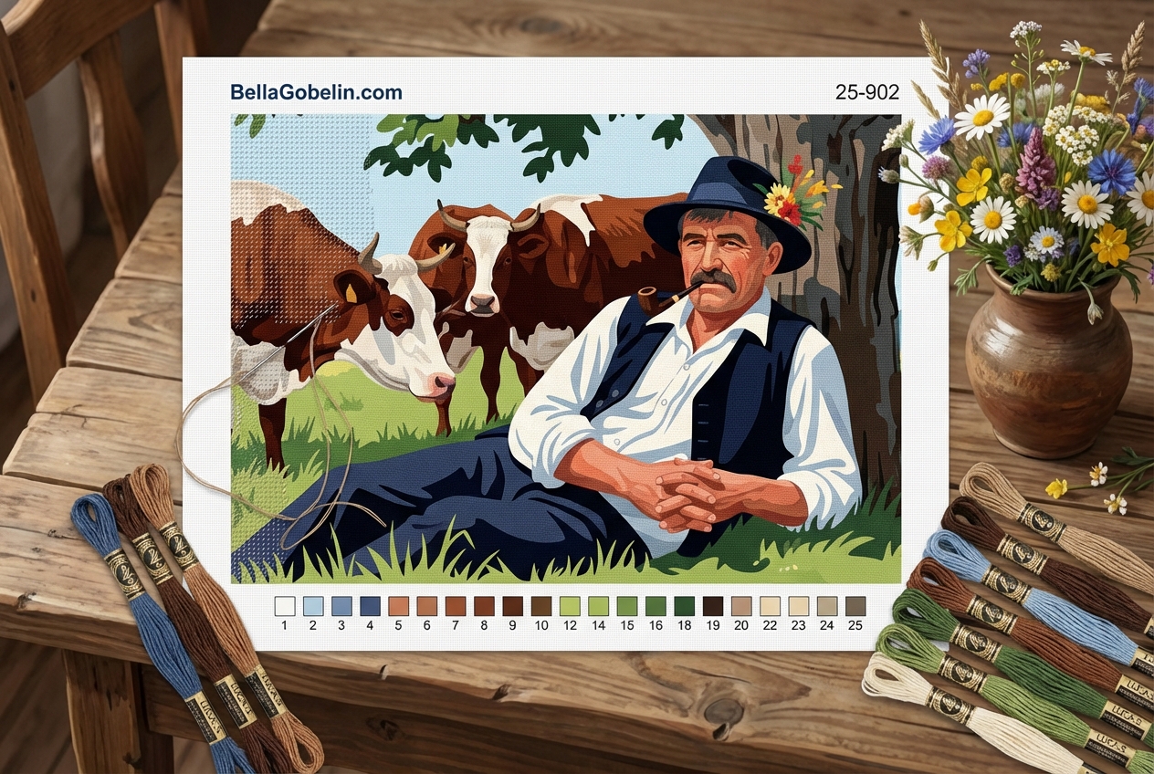 Un păstor fumând tobaco