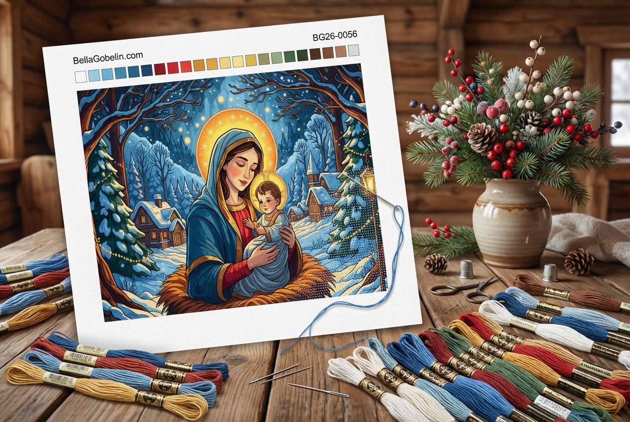 Madonna de iarnă cu copil