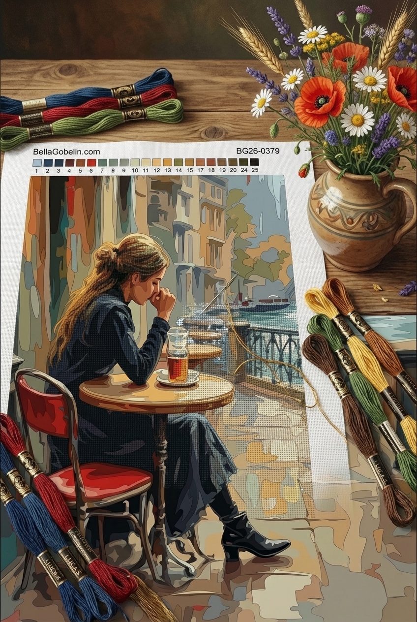 Cafenea pariziană în atmosfera de toamnă