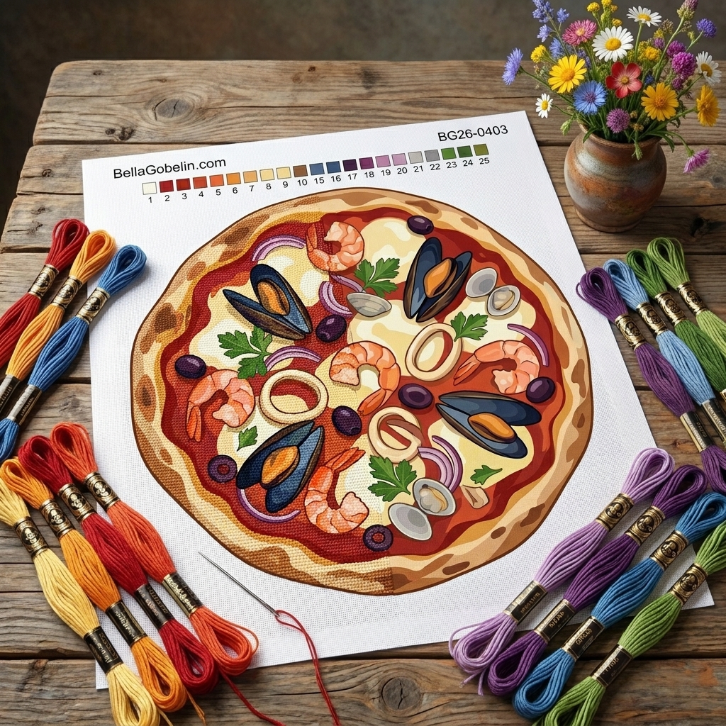 Pizza cu fructe de mare
