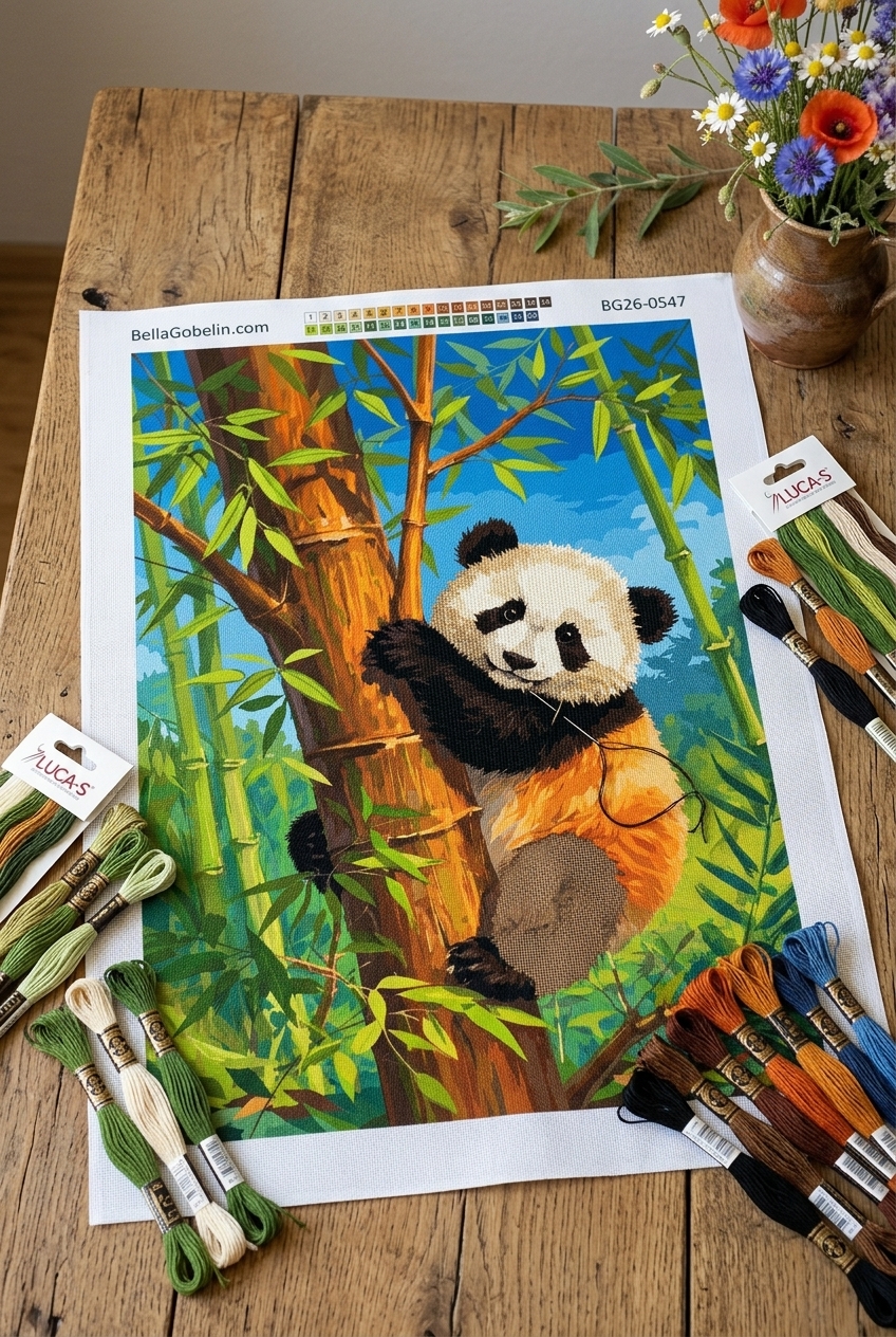 Panda în pădurea de bambus