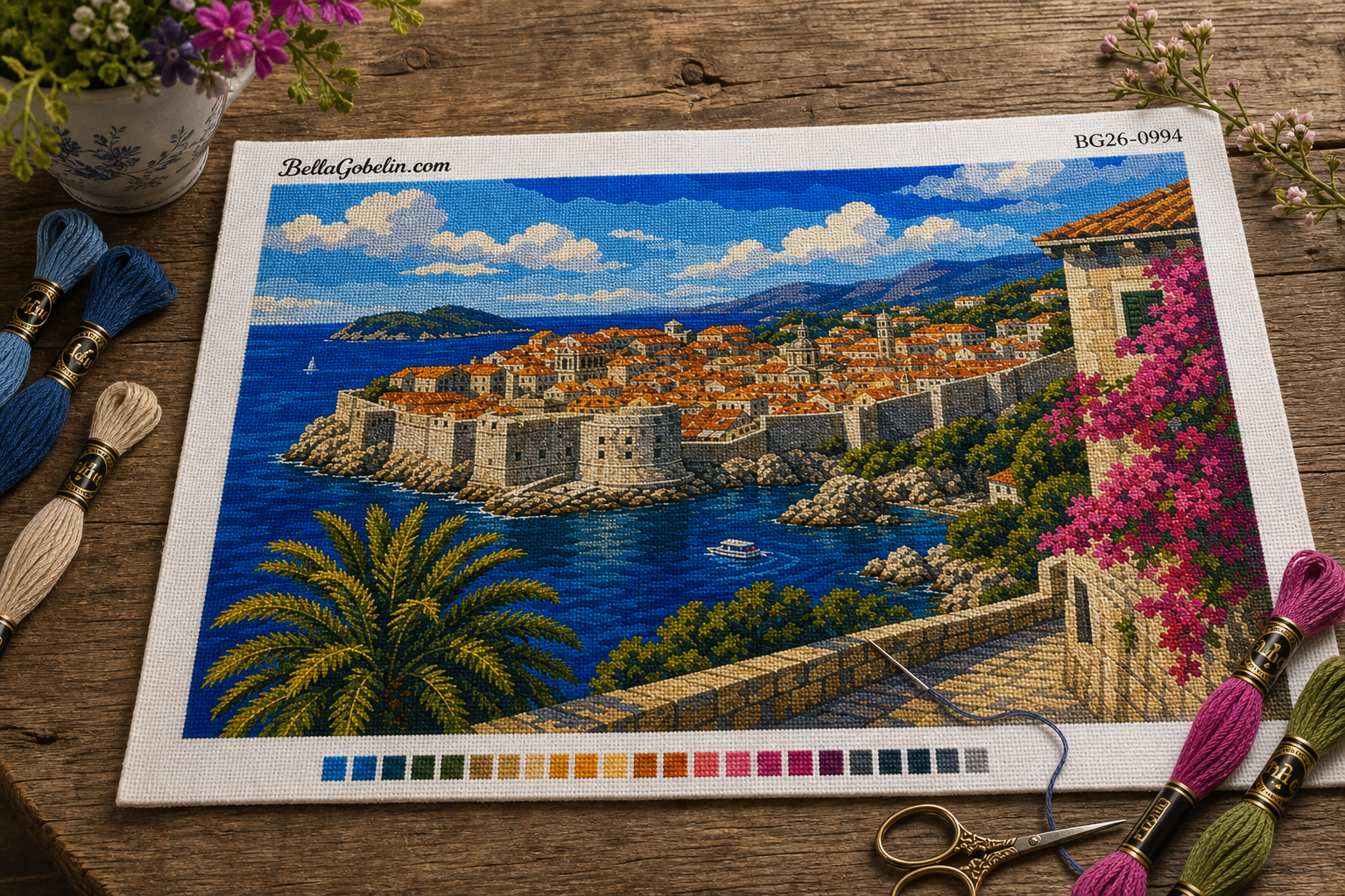 Panorama litorală a Dubrovnikului