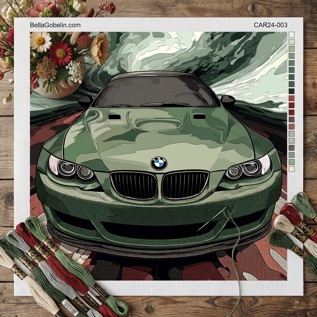 Portret auto: BMW verde
