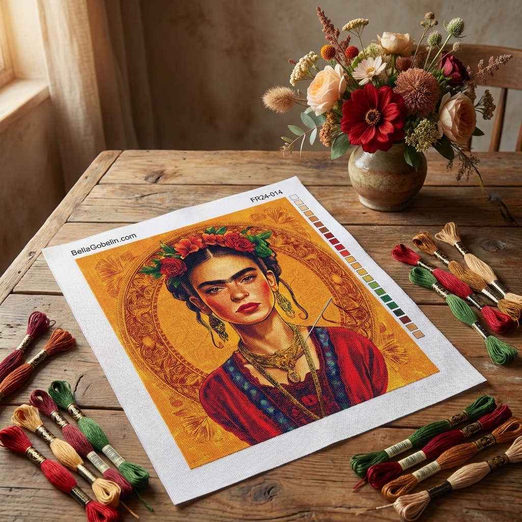 Portretul Frida Kahlo în stilul lui Alphonse Mucha. – FR24-014