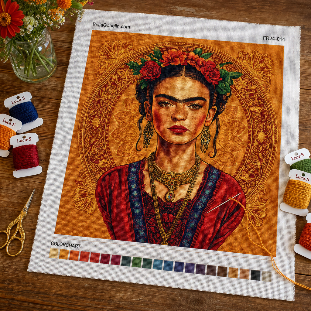 Portretul Frida Kahlo în stilul lui Alphonse Mucha. – FR24-014