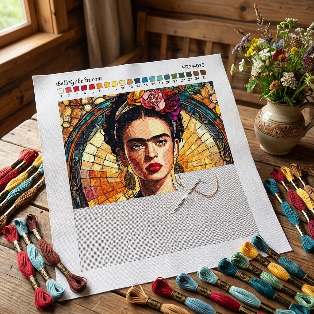 Portretul Frida Kahlo în stilul lui Alphonse Mucha. – FR24-016