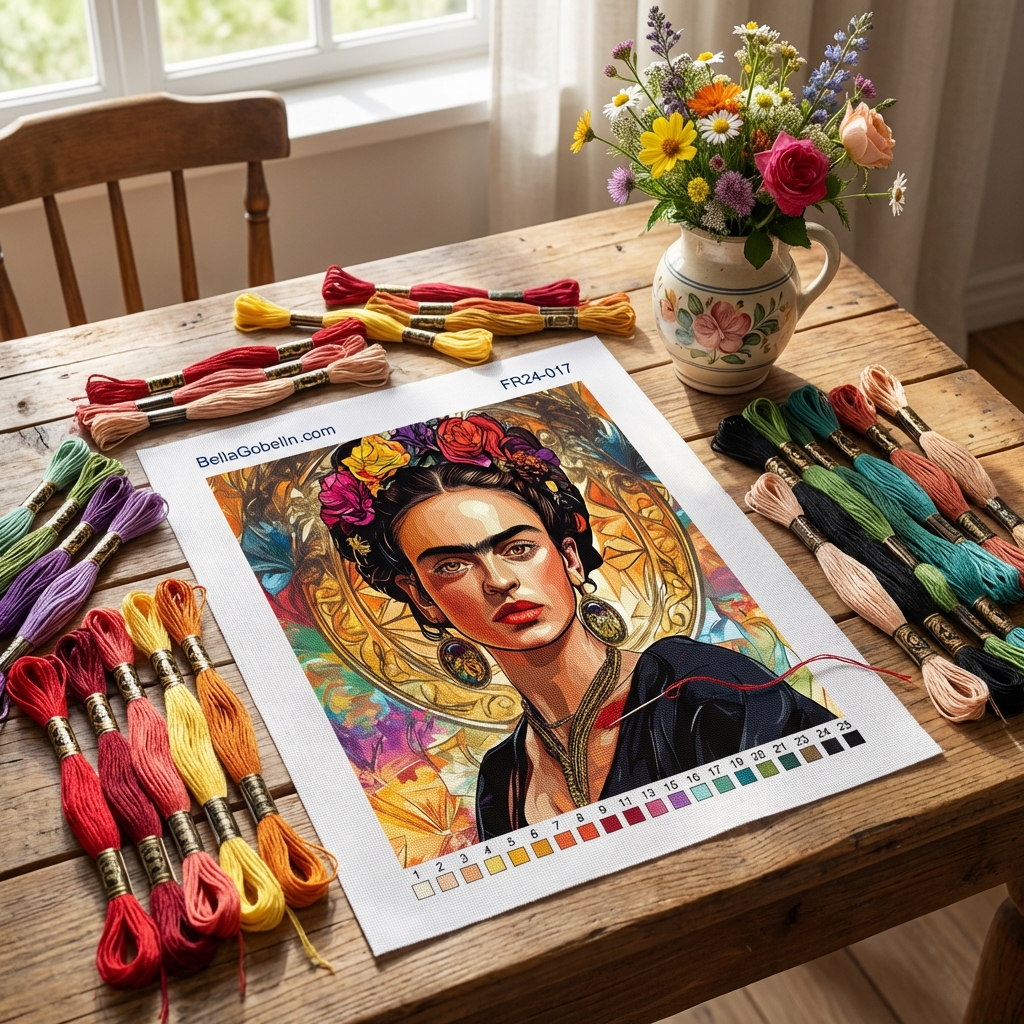 Portretul Frida Kahlo în stilul lui Alphonse Mucha. – FR24-017