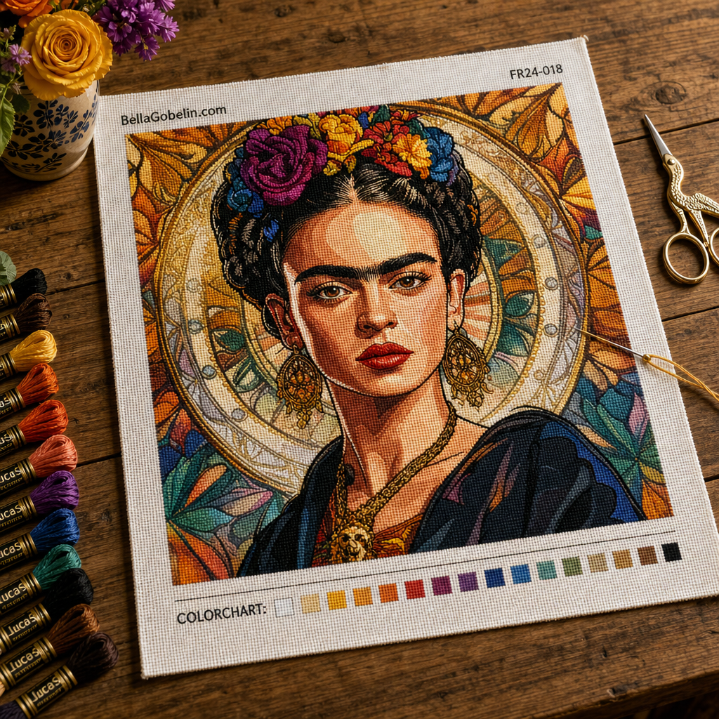 Portretul Frida Kahlo în stilul lui Alphonse Mucha. – FR24-018