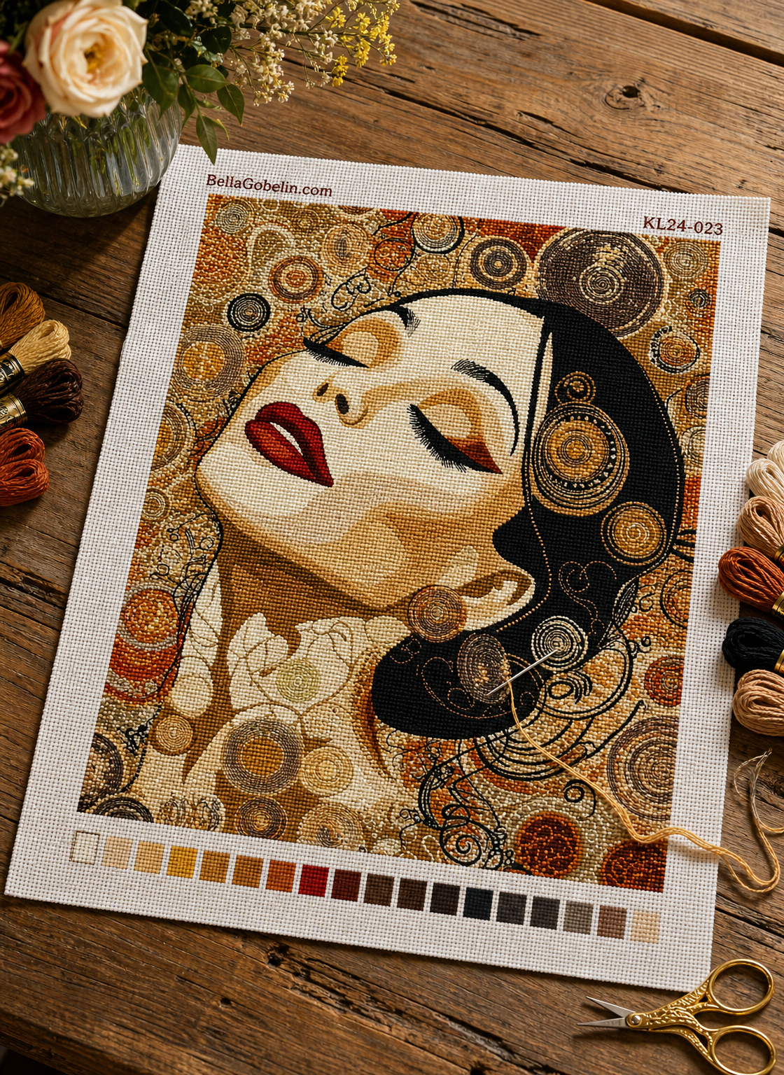 Portretul lui Coco Chanel în stilul lui Klimt