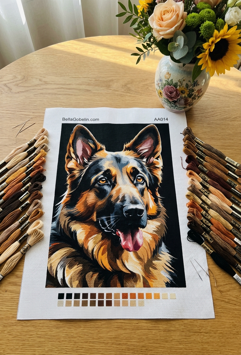 Portret de câine ciobănesc german