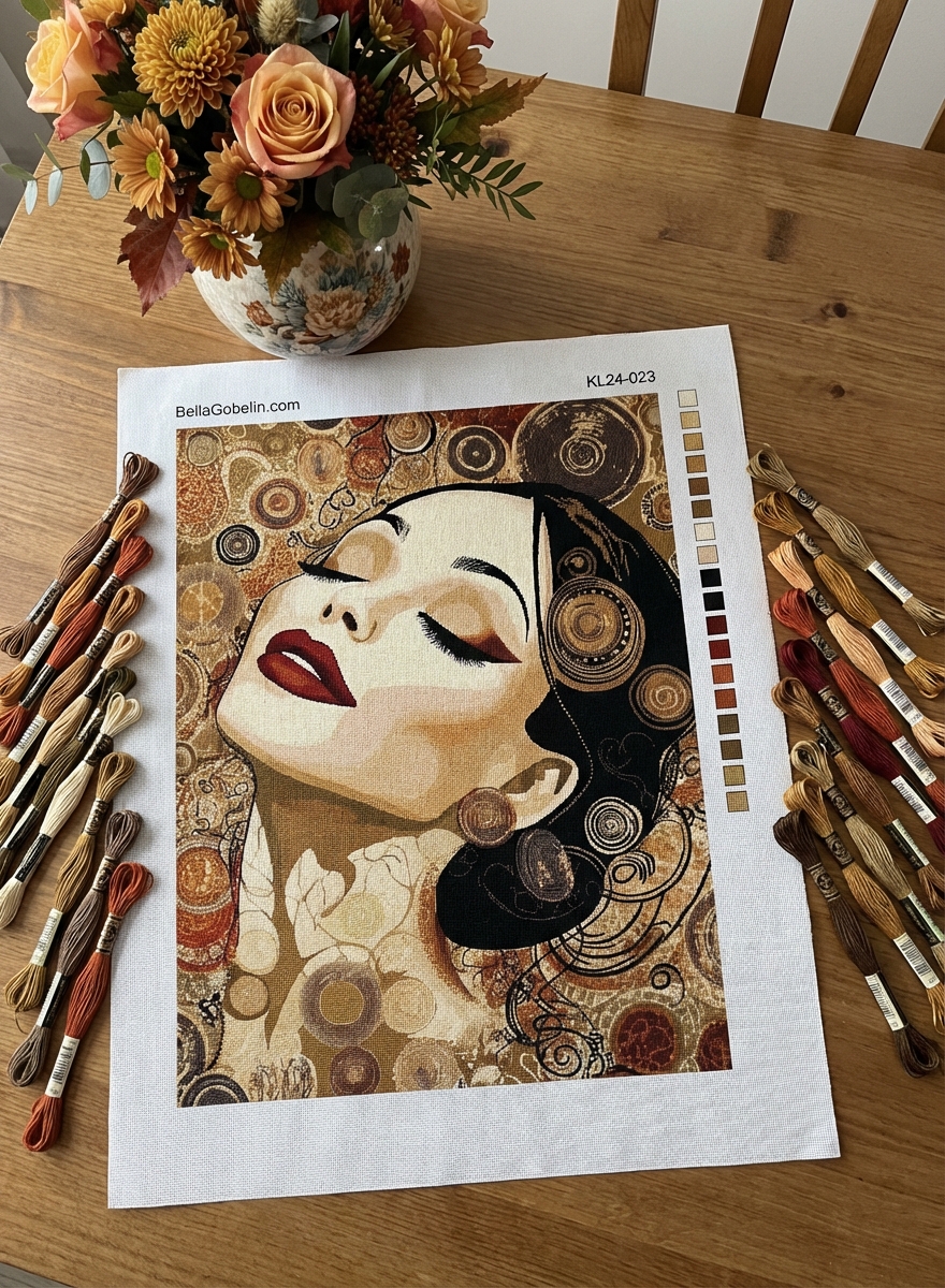 Portretul lui Coco Chanel în stilul lui Klimt