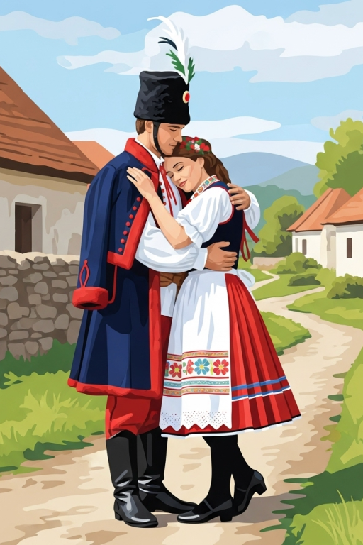 Régi idők romantikája - Huszárfiú és kedvese