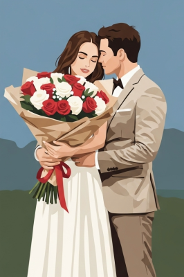 Cu un buchet de romantică