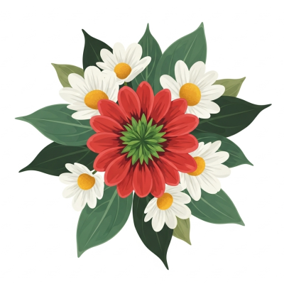 Mandala cu flori