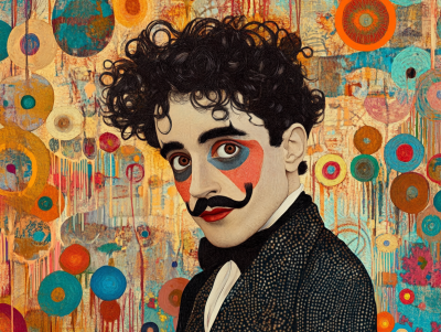 Portret Chaplin în stil Klimt – 25-110