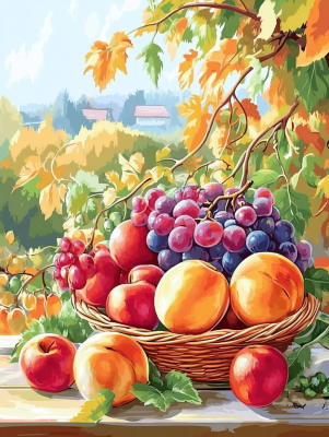 Coș cu fructe natură moartă – 25-239
