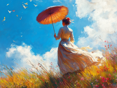 Monet, variații cu doamna cu umbrelă – 25-336