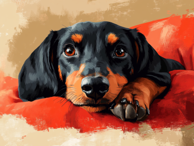 Portret de câine Dachshund, cățel Dachshund – 25-349