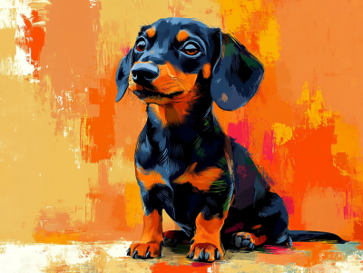 Portret de câine Dachshund, cățel Dachshund – 25-350