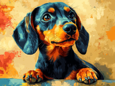 Portret de câine Dachshund, cățel Dachshund – 25-351