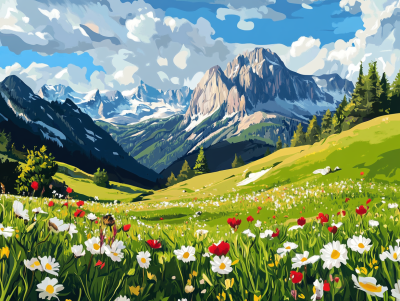 Primăvara în Alpi