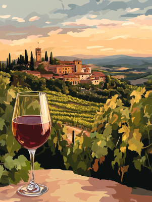 Frumoasa Toscana, Chianti, Vin