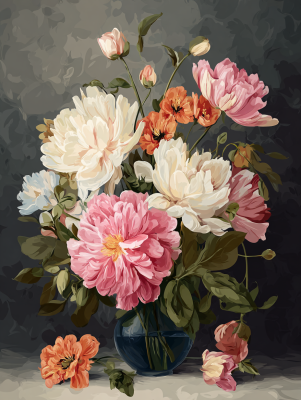 Buchet cu bujori de Rusalii – 25-624