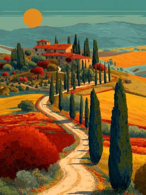 Seria apusului de soare în Toscana – 25-662
