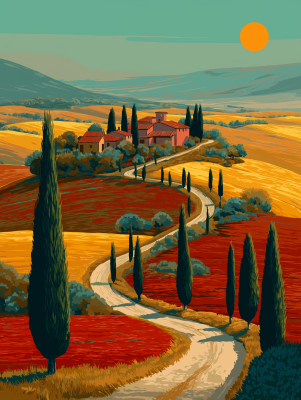 Seria apusului de soare în Toscana – 25-674